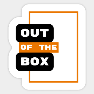 Out of the box Sticker